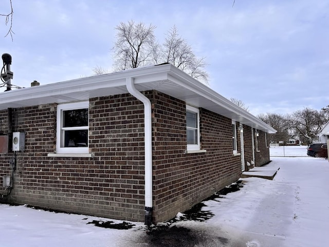 view of snowy exterior