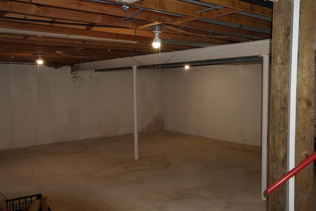 view of basement