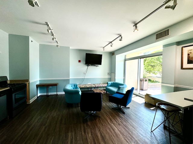 living room featuring hardwood / wood-style floors