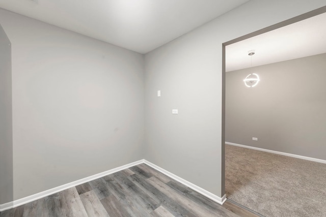 empty room featuring hardwood / wood-style floors