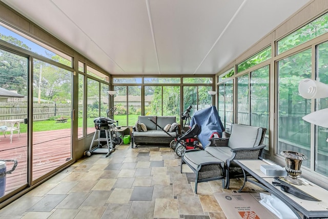 view of sunroom / solarium