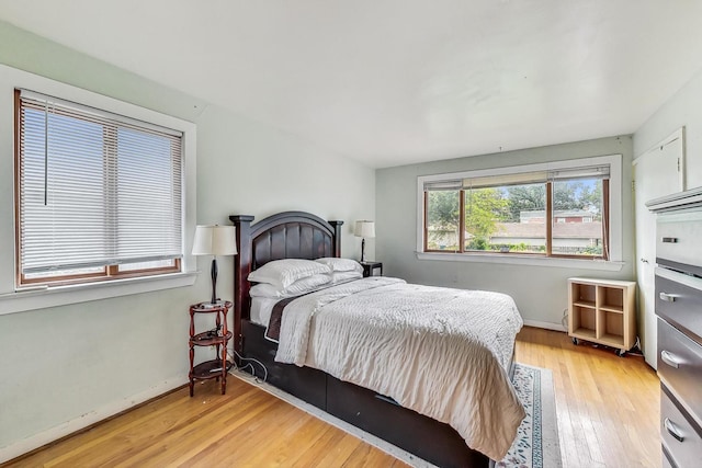 bedroom featuring light hardwood / wood-style flooring