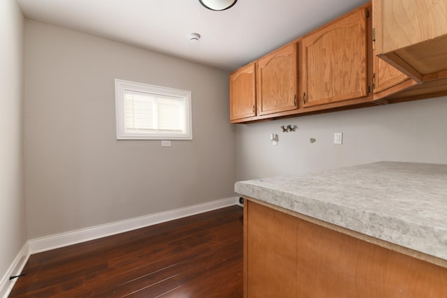 kitchen featuring dark hardwood / wood-style floors