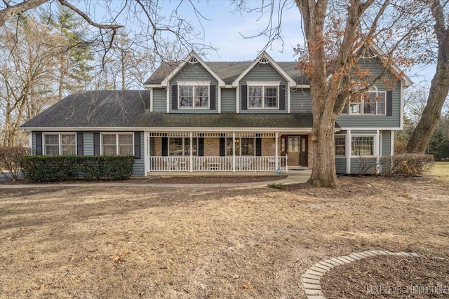 craftsman-style home with covered porch