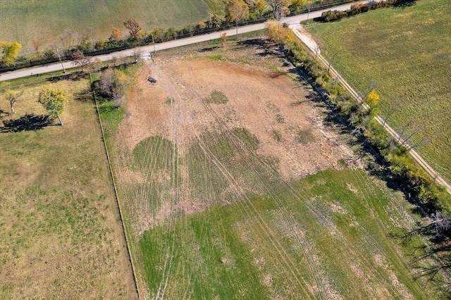 drone / aerial view with a rural view