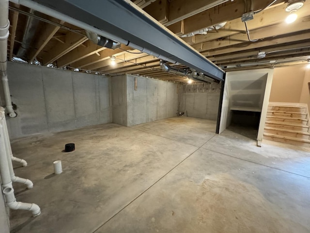 view of basement