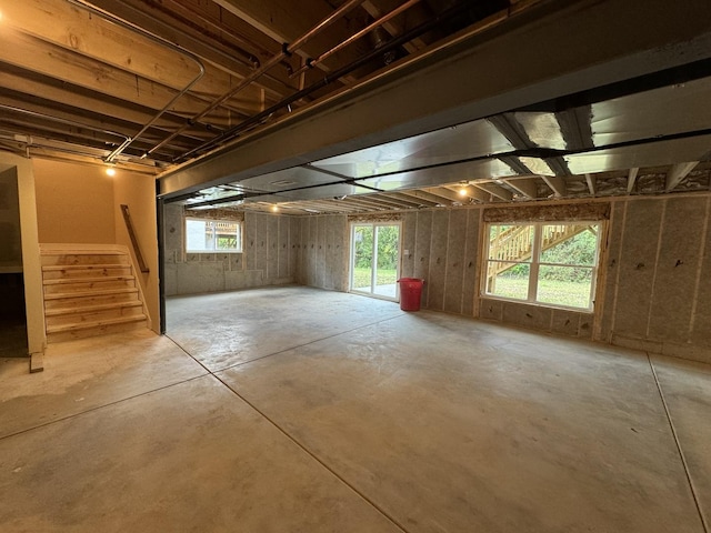 view of basement