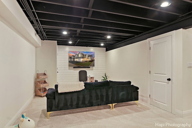 view of carpeted living room