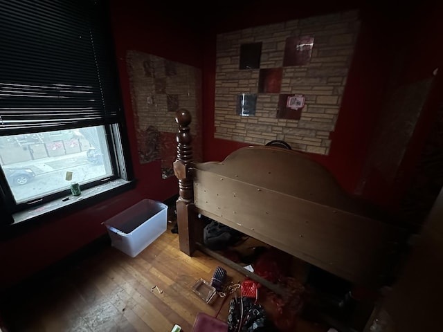 bedroom featuring hardwood / wood-style floors