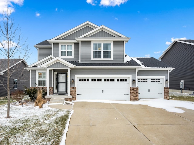 craftsman-style home featuring a garage