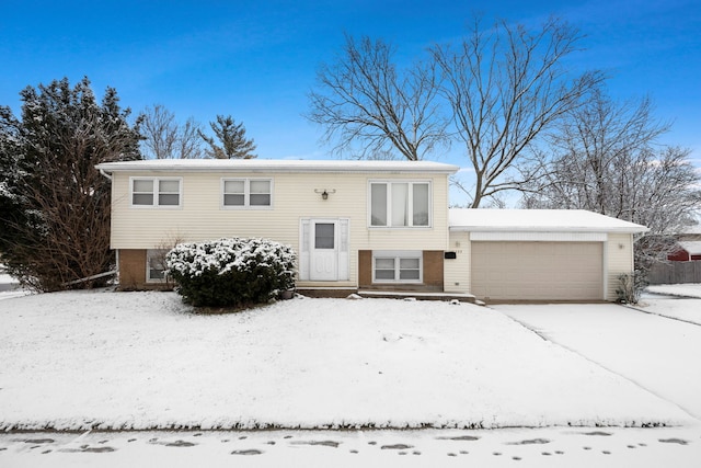 split foyer home with a garage