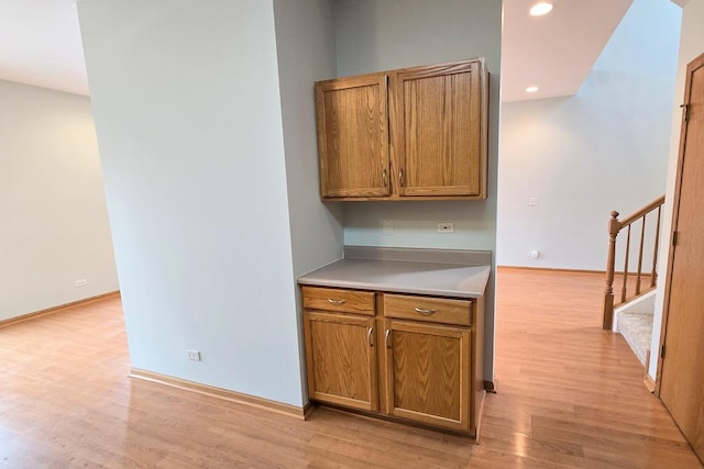 kitchen featuring light hardwood / wood-style floors