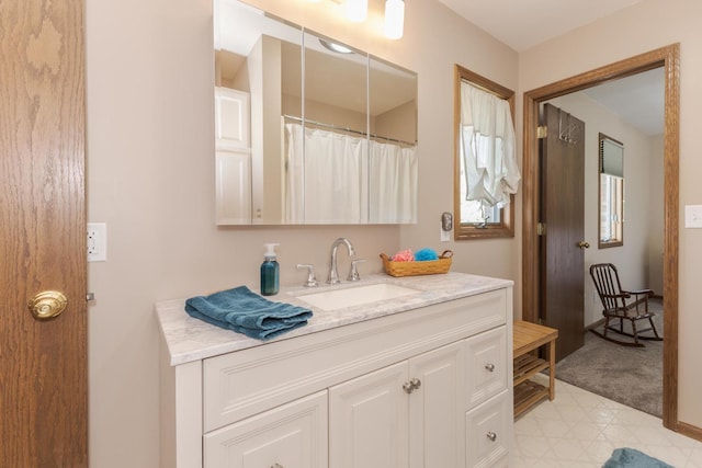 bathroom featuring vanity