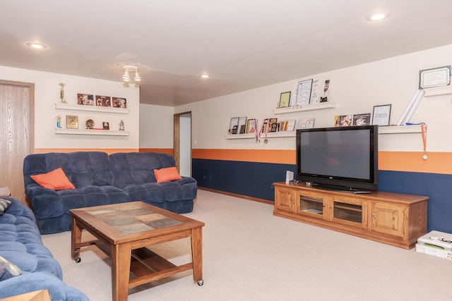 view of carpeted living room