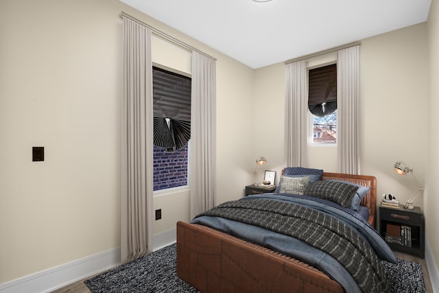 bedroom featuring hardwood / wood-style flooring