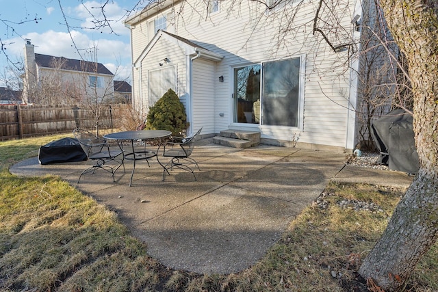 back of house with a patio area