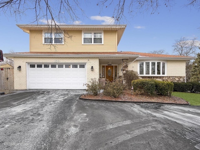 view of property with a garage