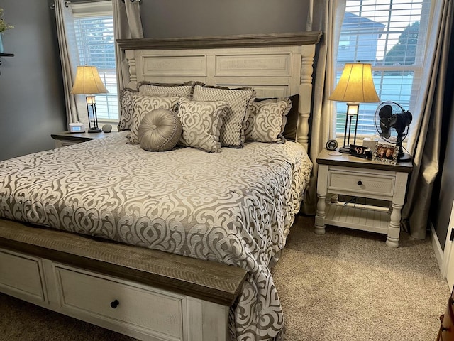 view of carpeted bedroom