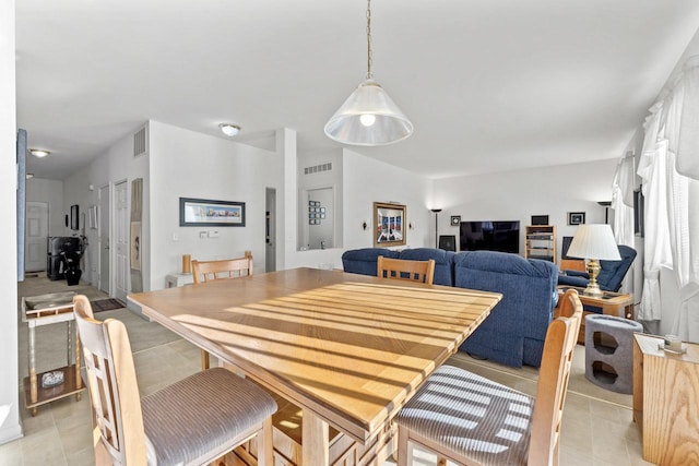 view of tiled dining room