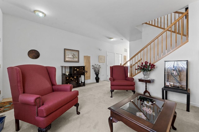 view of carpeted living room