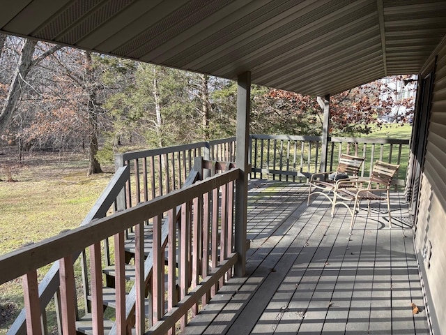 view of wooden deck