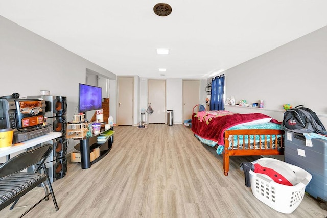 bedroom featuring light hardwood / wood-style flooring