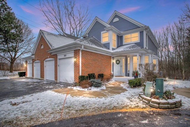 front facade featuring a garage