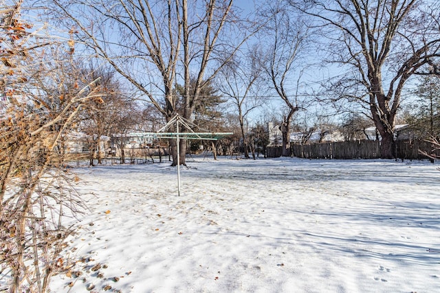 view of snowy yard