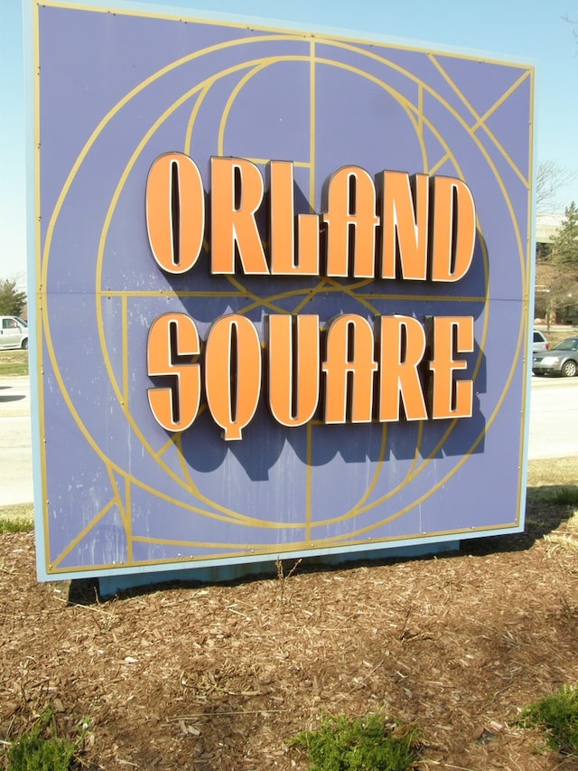 view of community sign