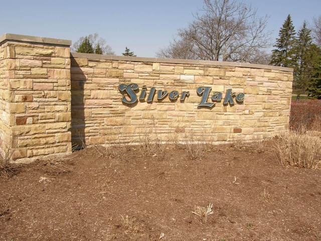 view of community sign