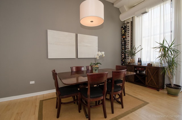 dining room featuring light hardwood / wood-style floors