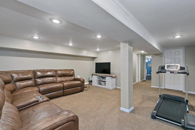 view of carpeted living room