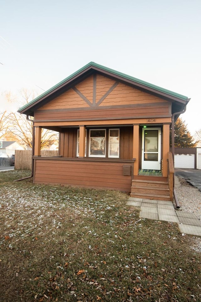 view of bungalow