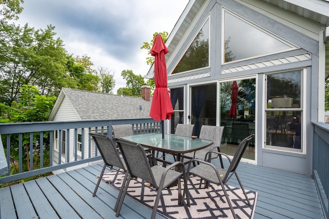 view of wooden deck