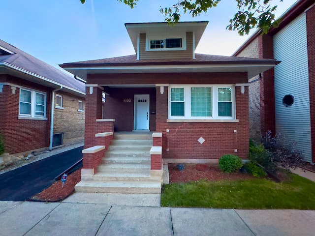 view of front of property with a porch