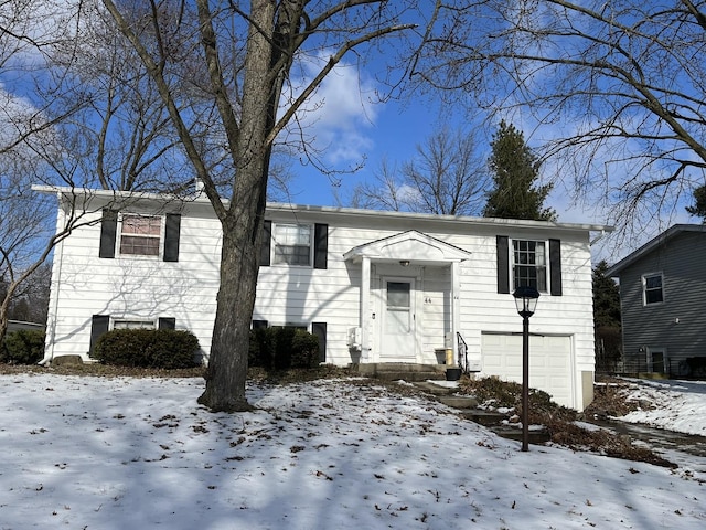 split foyer home with a garage