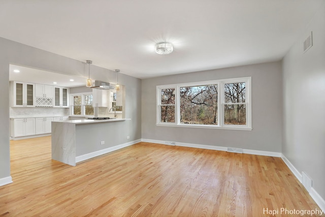 interior space featuring light wood-type flooring