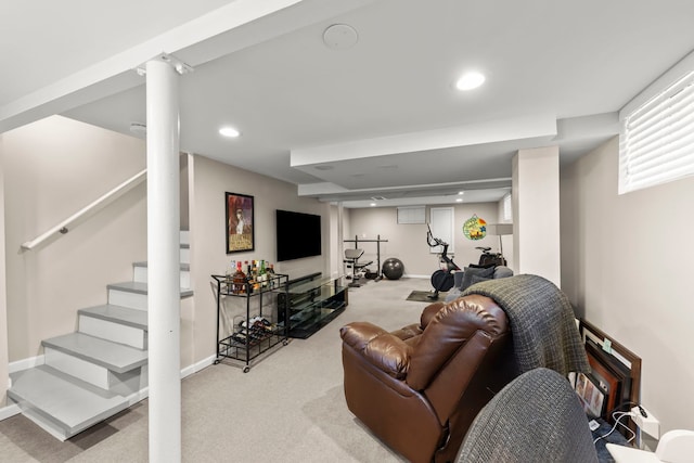 view of carpeted living room