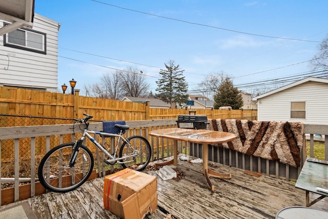 view of wooden terrace