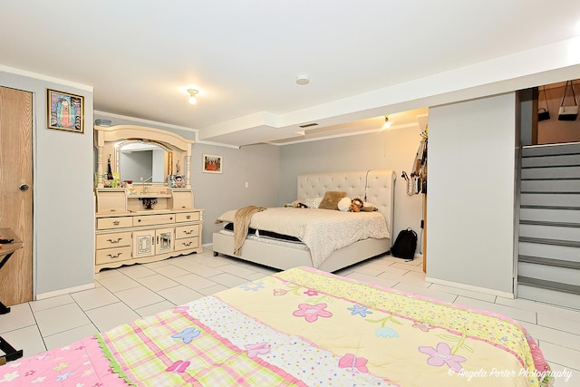 view of tiled bedroom