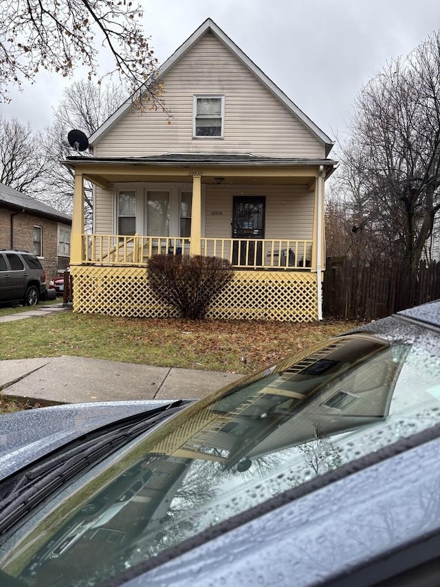 bungalow-style house with a porch