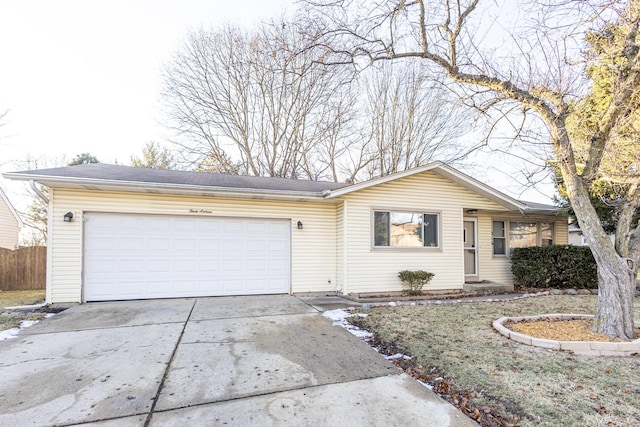 ranch-style house with a garage