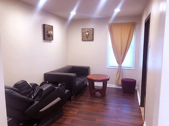 interior space featuring wooden walls and wood ceiling