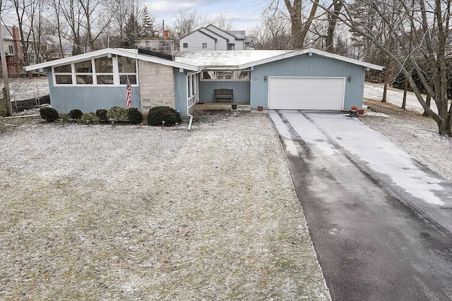 view of front of home featuring a garage