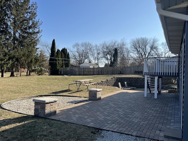 view of patio / terrace featuring a deck