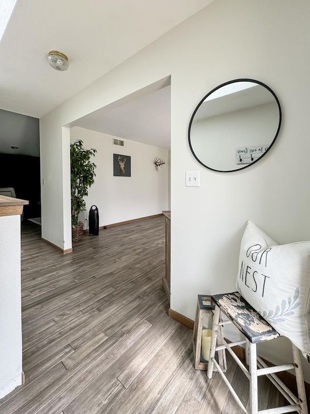 hall featuring hardwood / wood-style floors