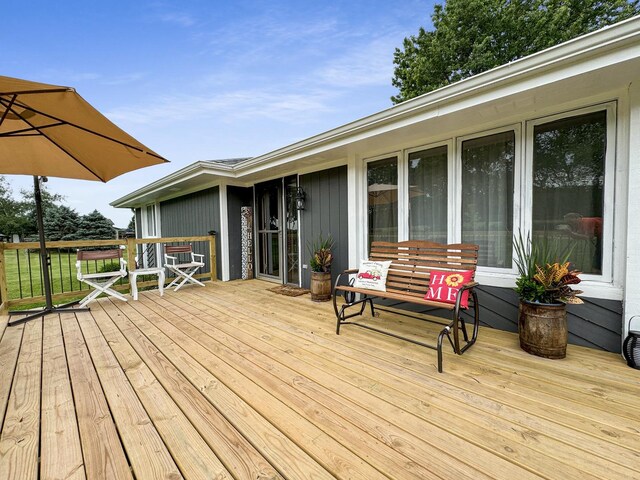 view of wooden deck