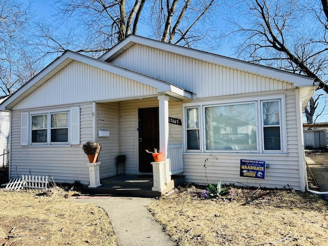 view of bungalow-style home