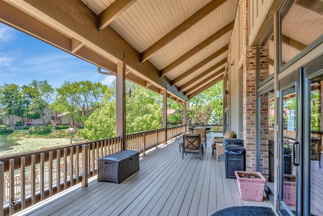 view of wooden deck