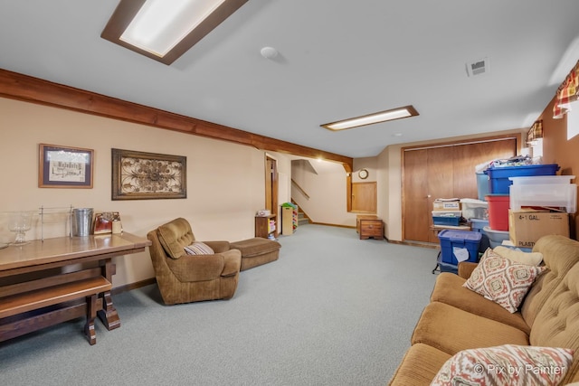 view of carpeted living room